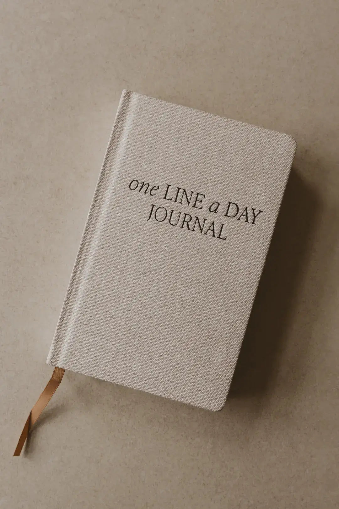 Sweet Water Decor - Tan One Line A Day Fabric Journal - Stationery Gifts