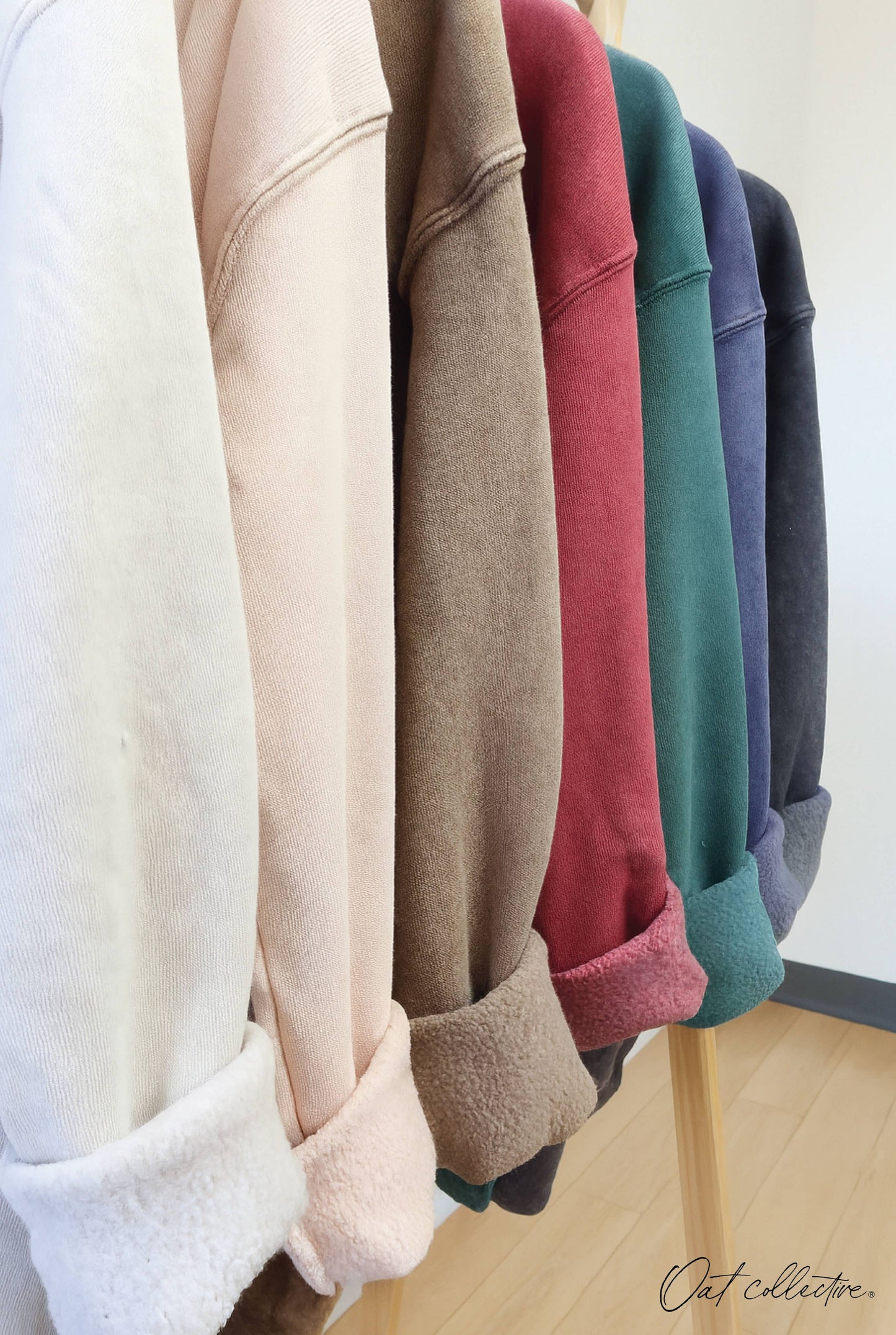 OAT COLLECTIVE - LOVE HEART NECKLINE Mineral Graphic Sweatshirt