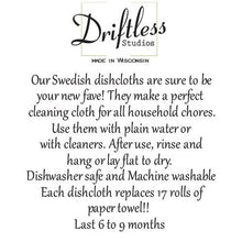 Load image into Gallery viewer, Driftless Studios - Wreath &amp; Garland Pattern Swedish Dishcloth - Christmas Decor