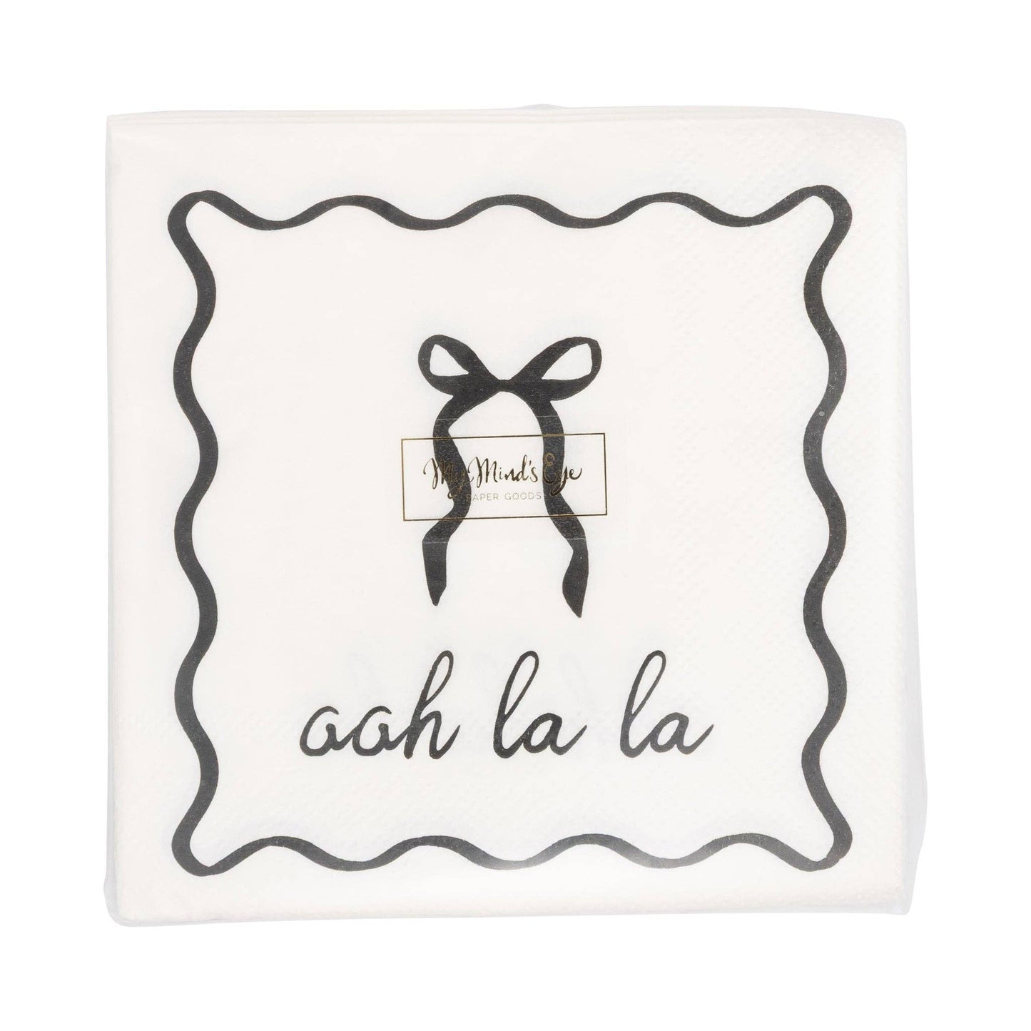 Napkin - Ooh La La Black and White Cocktail Napkin