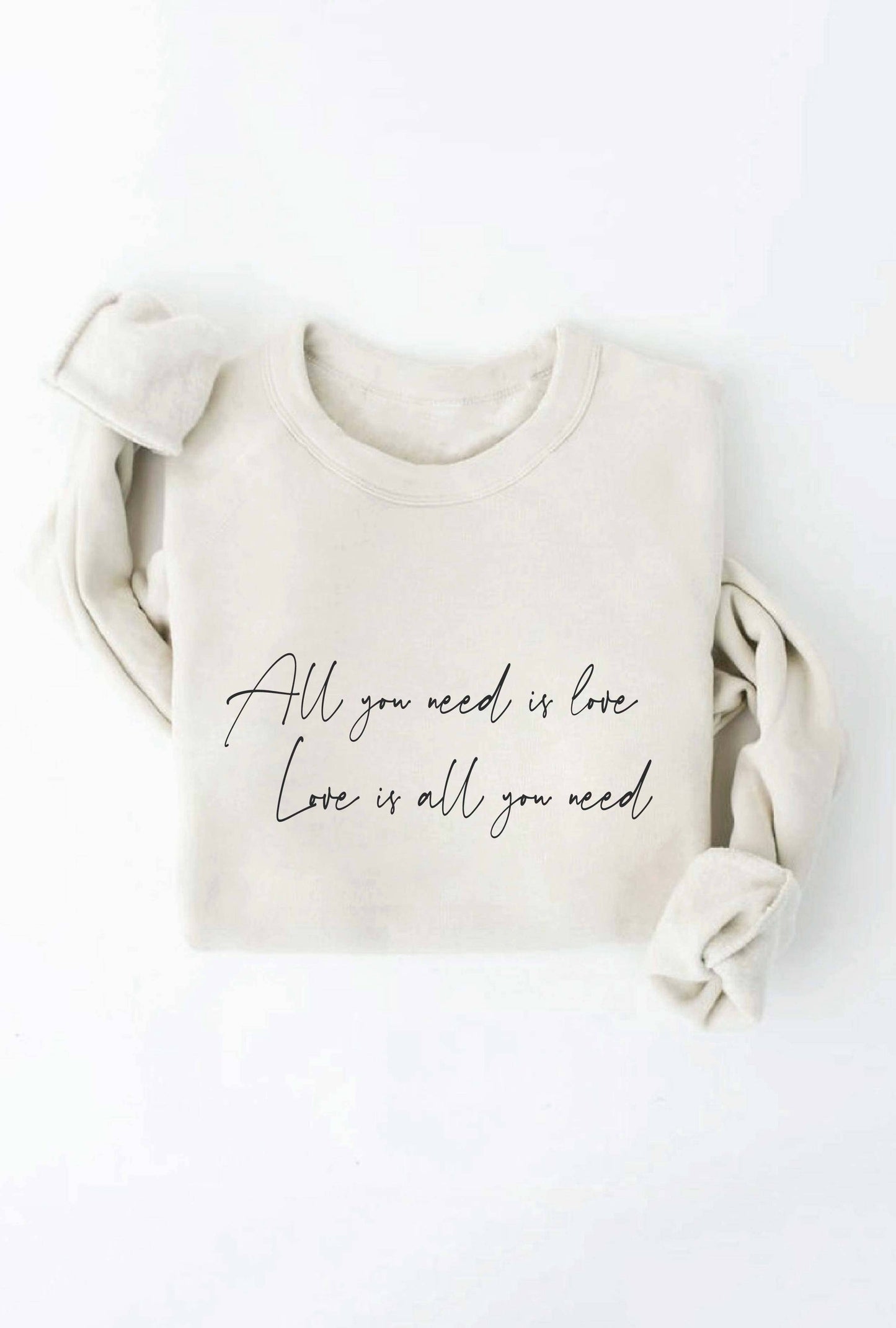 OAT COLLECTIVE - ALL YOU NEED IS LOVE Graphic Sweatshirt