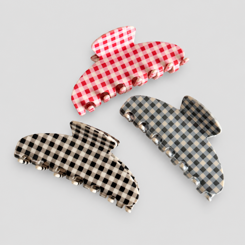 DAYLA - Checkered Pattern Claw Clip