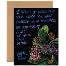 Load image into Gallery viewer, Tiny and Snail - Astonishing Light of Your Own Being Hafiz Quote — Encouragement Card