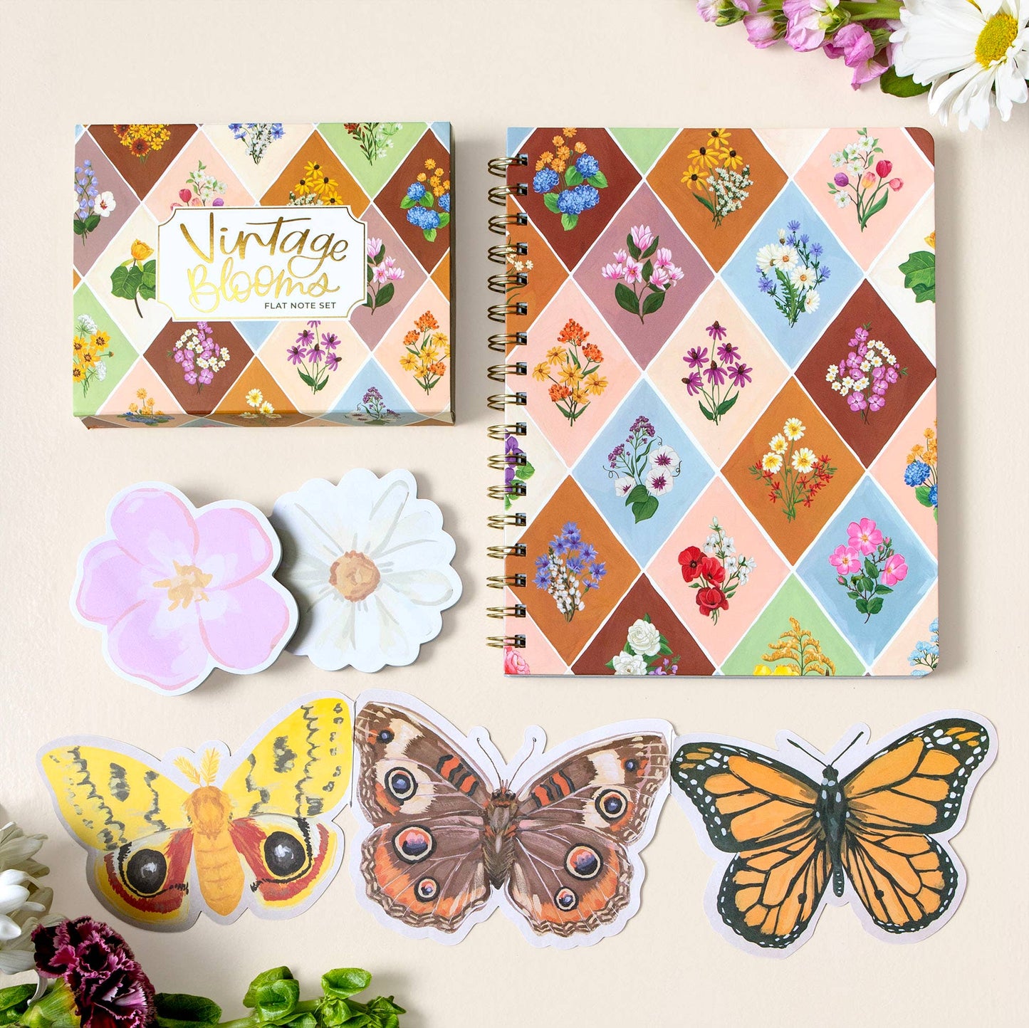 1canoe2 | One Canoe Two Paper Co. - Vintage Blooms Daisy Sticky Notes