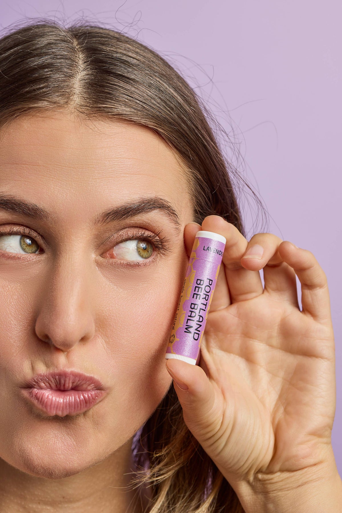 Portland Bee Balm - Lavender Beeswax Lip Balm Display – Calming 24-Count