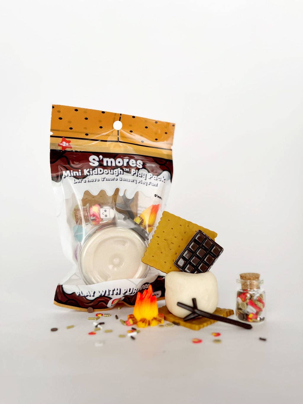 Earth Grown KidDoughs (KidDoughs by EGKD) - S'mores Mini Play Pack