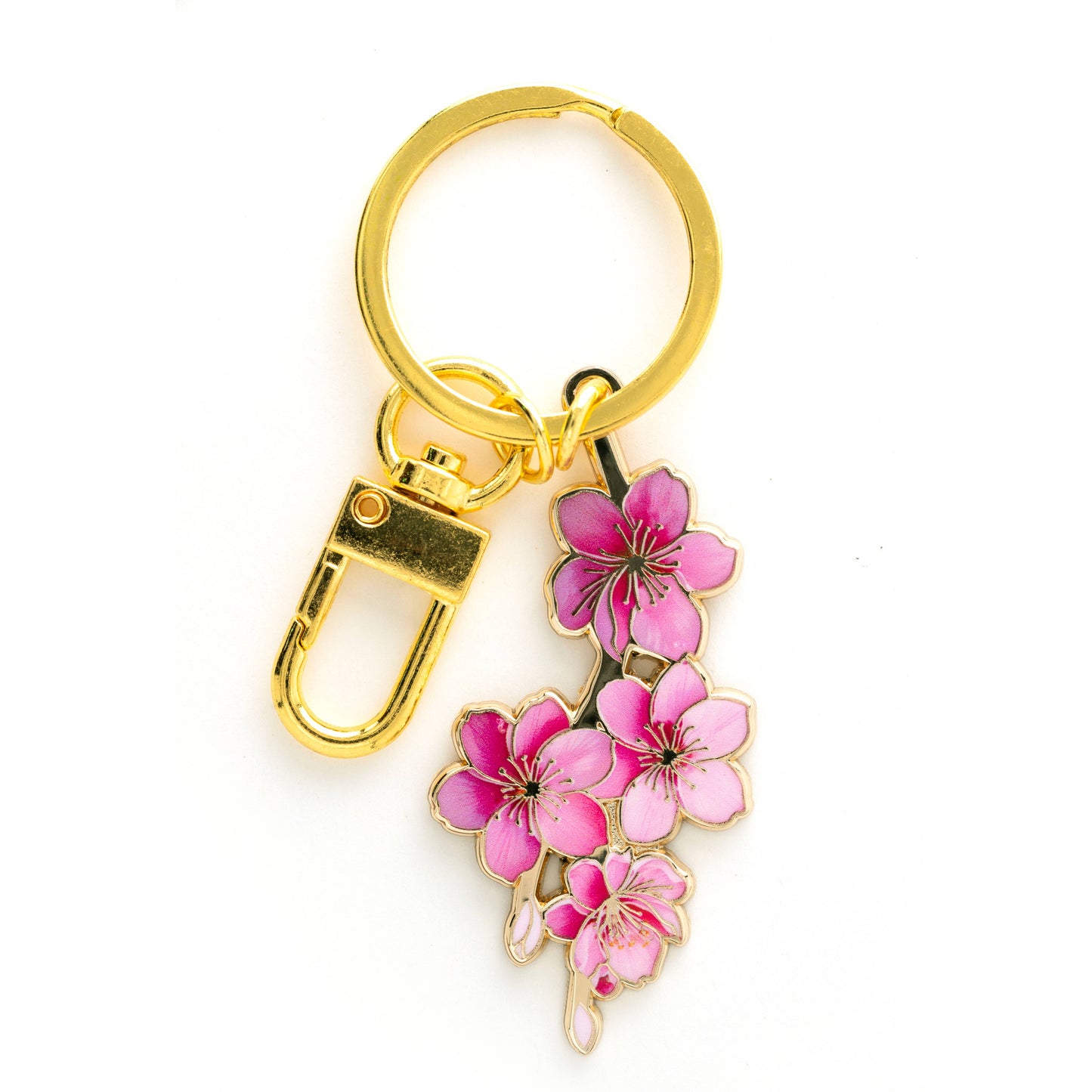 Happily Plants - Japanese Cherry Blossom Keychain & Bag Charm, Floral Gift