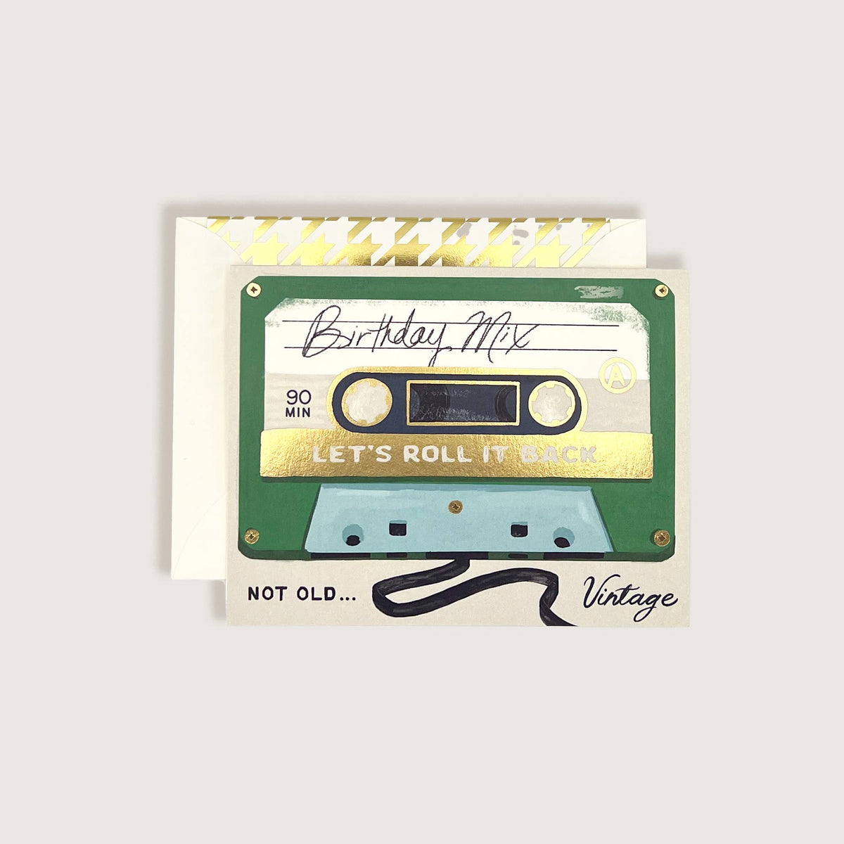 The First Snow - Birthday Mix Cassette Tape Greeting Card 