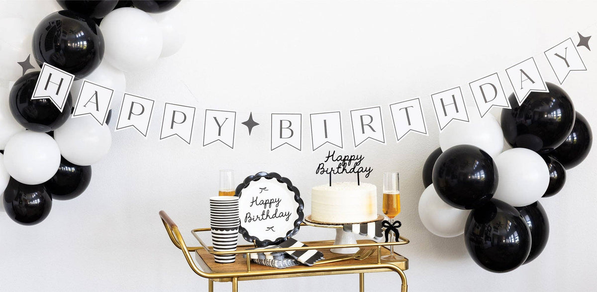 My Mind’s Eye - PLBKB11 - Black Happy Birthday Cake Topper