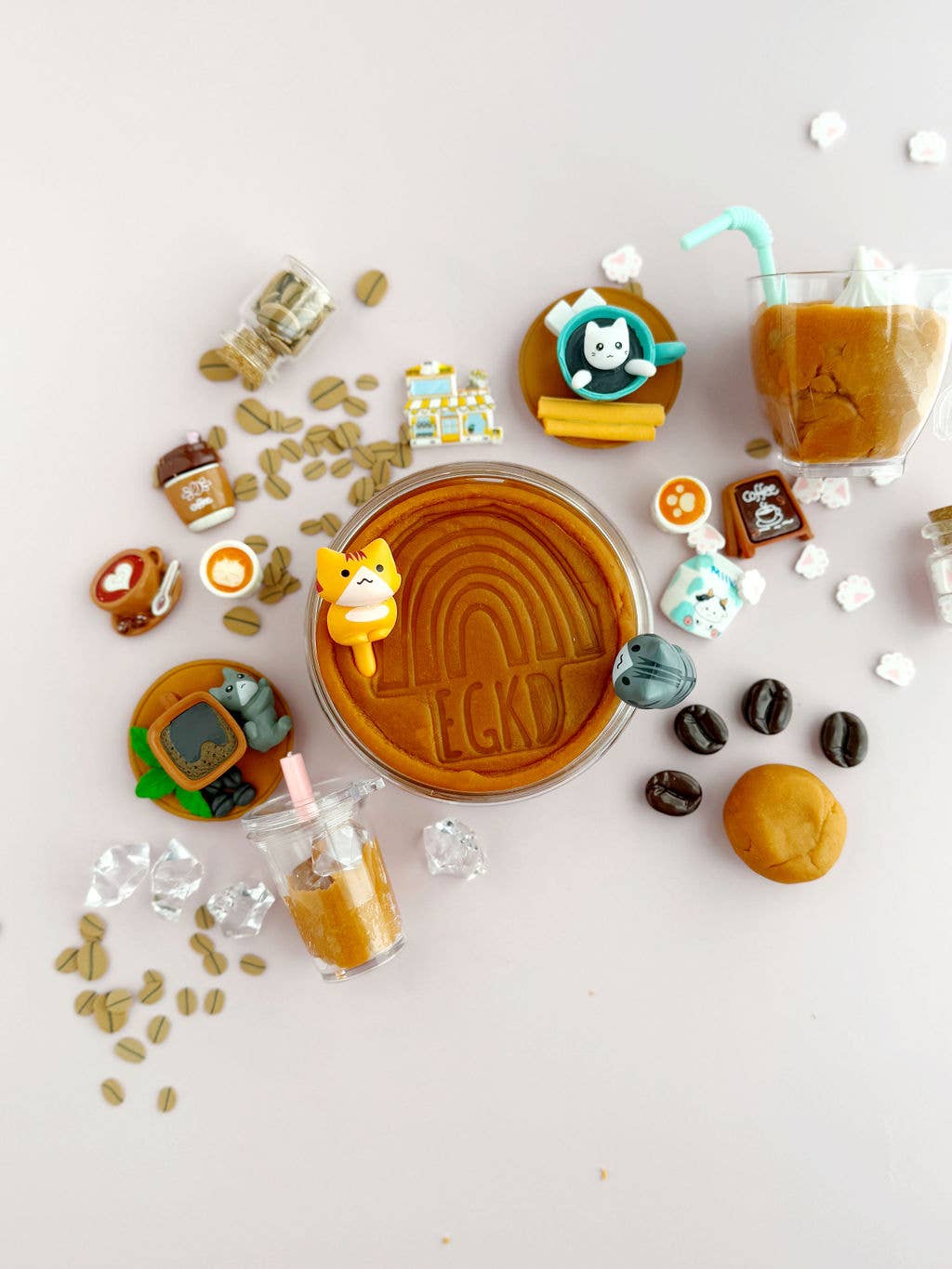 Earth Grown KidDoughs (KidDoughs by EGKD) - Cat Cafe KidDough Play Kit