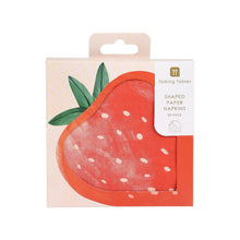 Load image into Gallery viewer, Strawberry Shaped Paper Napkins - 20 Pack