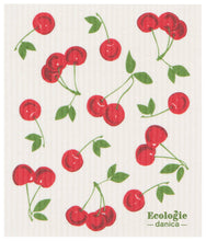 Load image into Gallery viewer, Ecologie - Cherries Swedish Dishcloth