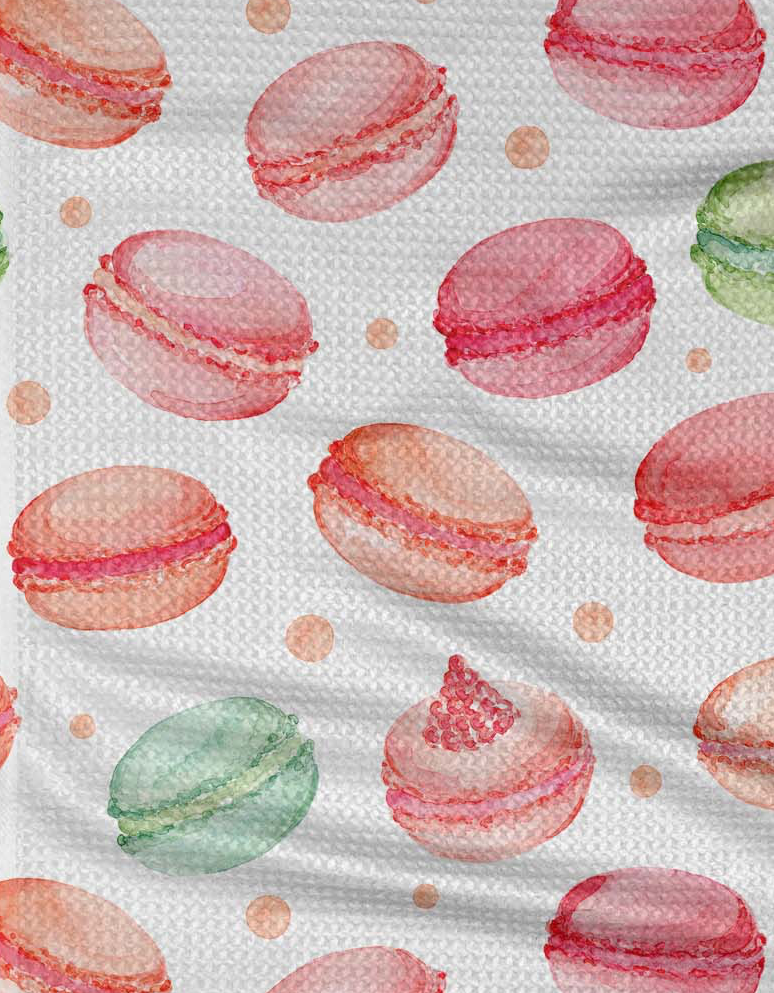 Geometry - Sweet Macarons Tea Towel