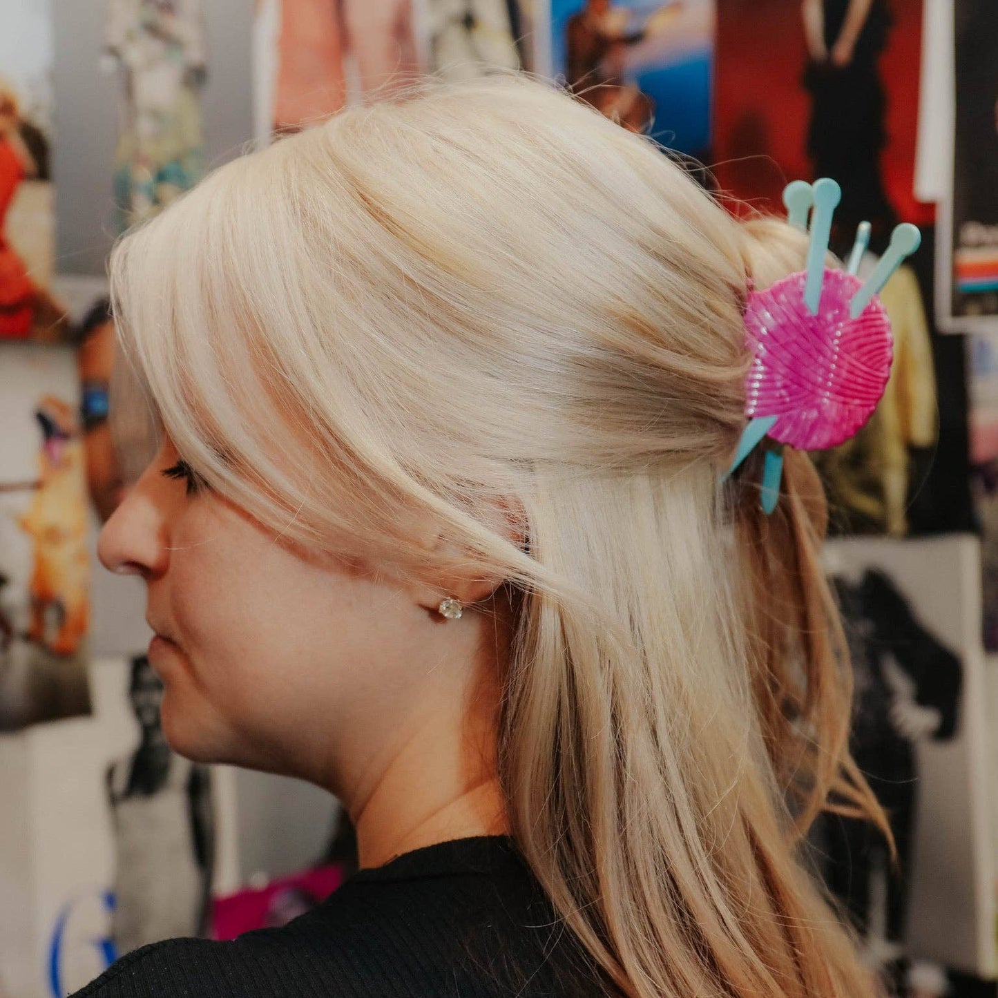 Knitting Needle Hair Claw