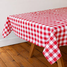 Load image into Gallery viewer, Red Gingham Tablecloth