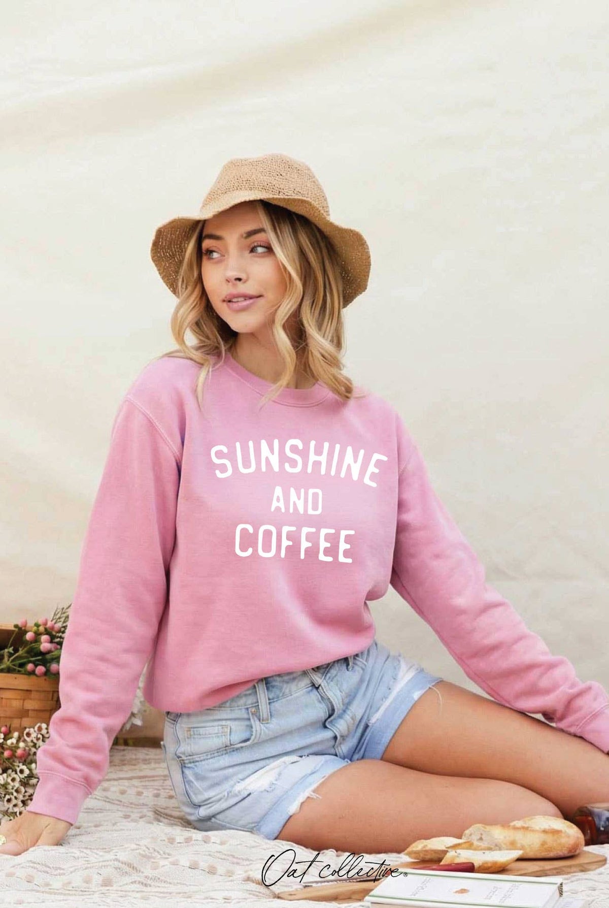 OAT COLLECTIVE - SUNSHINE AND COFFEE Graphic Sweatshirt