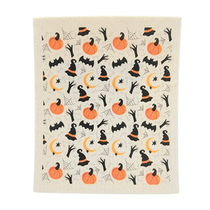Witch Hat Pumpkin Swedish Dishcloth