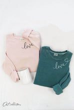 Load image into Gallery viewer, OAT COLLECTIVE - LOVE HEART NECKLINE Mineral Graphic Sweatshirt