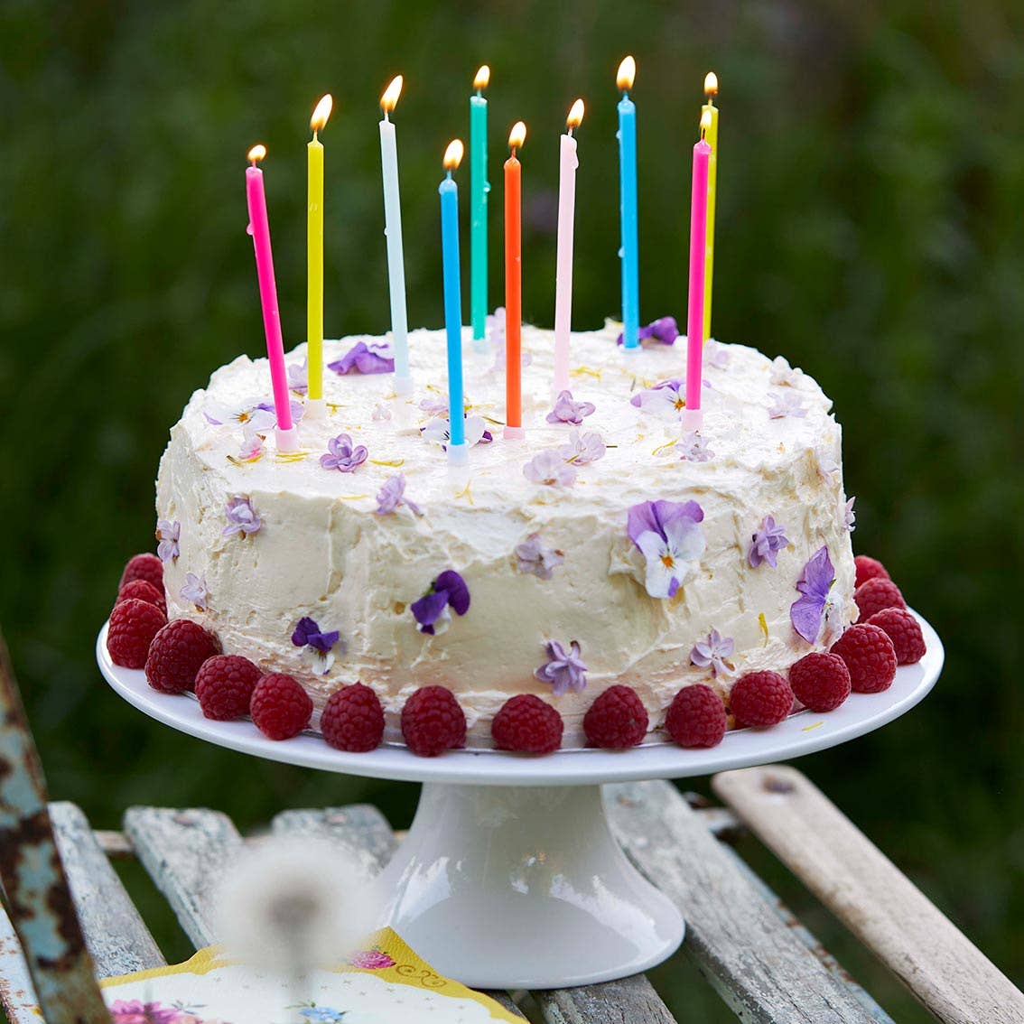 Talking Tables USA - Home, Birthday, Games & Seasonal Decor - Rainbow Birthday Candles - 16 Pack | Cake Candle |
