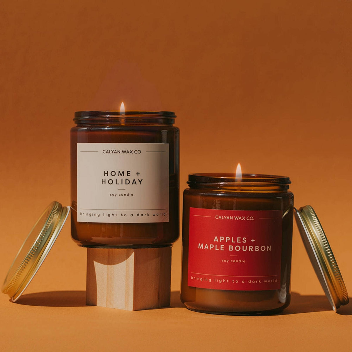 Calyan Wax Co. - Soy Candle | Home + Holiday | 7.2oz Amber Jar