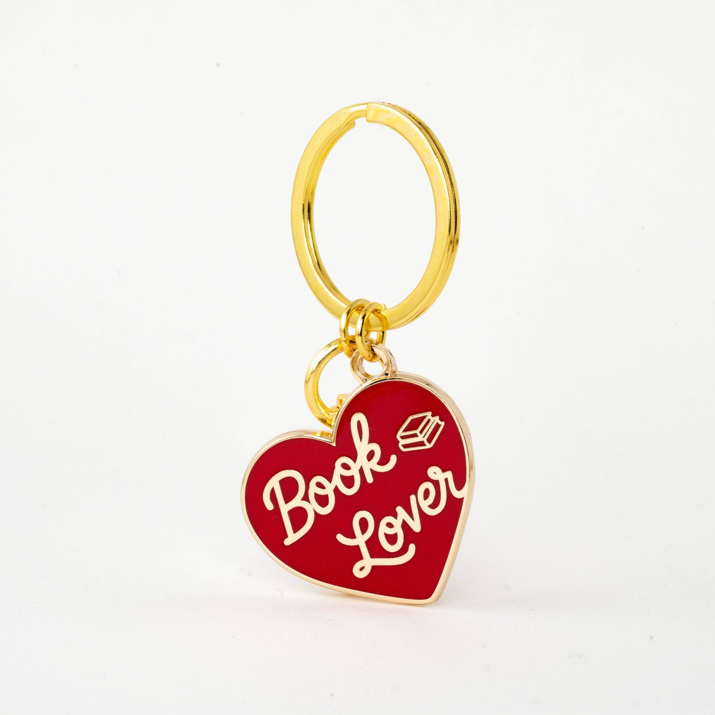 Happily Plants - Book Lover Heart Bag Charm | Book Keychain | Literary Gifts