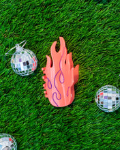 Load image into Gallery viewer, The Peach Fuzz - Flamin’ Hot Flames Hair Claw