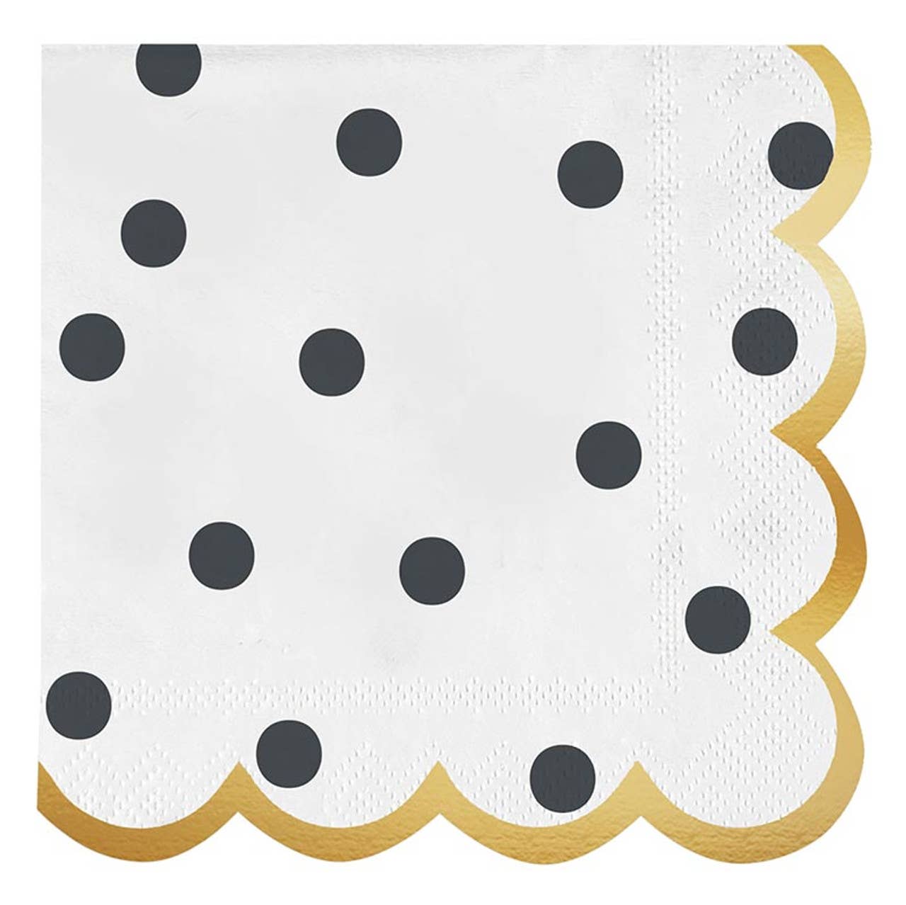 Napkin - White with Black Dots