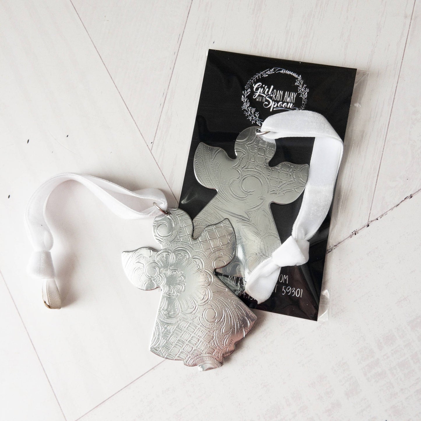 Girl Ran Away With the Spoon - Angel Vintage Tray Ornament
