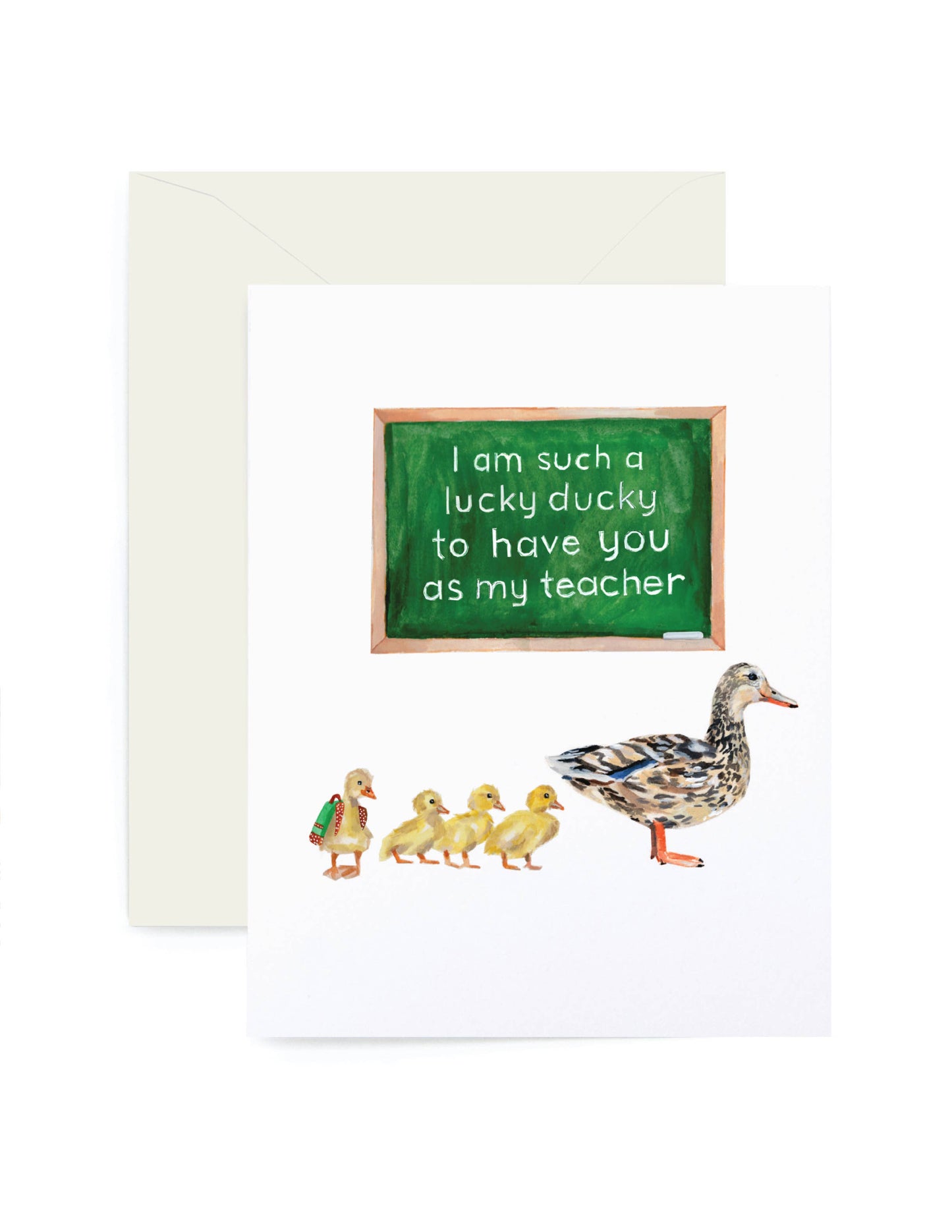 Lana's Shop - Lucky Ducky Teacher Appreciation Greeting Card