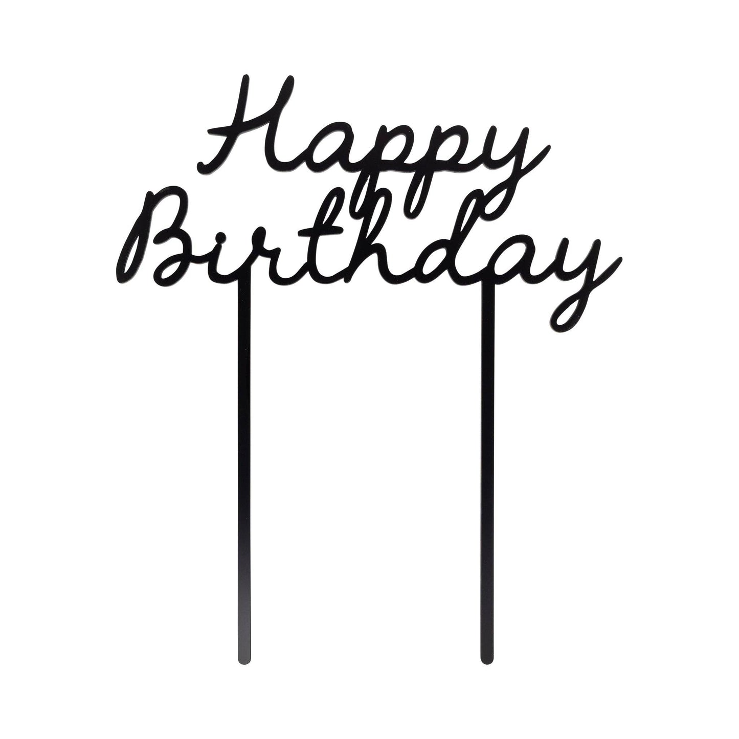 My Mind’s Eye - PLBKB11 - Black Happy Birthday Cake Topper