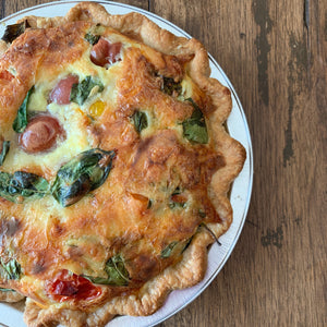 Spinach Tomato Basil Quiche